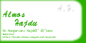 almos hajdu business card